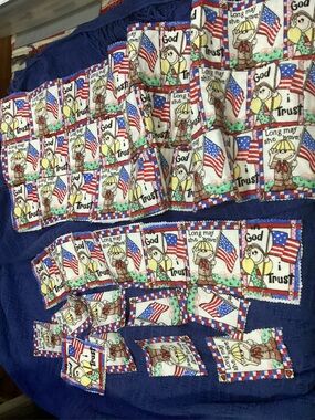 Patriot American flannel fabric project start